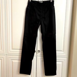 2016 by Parasuco Size 8 Black Jeggings with Faux Zipper Pockets in Front